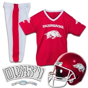 Razorbacks Kids Football Costume Set - Red and White